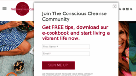 What Consciouscleanse.com website looked like in 2018 (5 years ago)