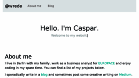 What Casparwre.de website looked like in 2018 (6 years ago)