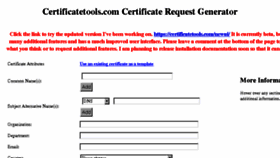 What Certificatetools.com website looked like in 2018 (5 years ago)