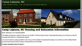 What Camplejeunehousing.com website looked like in 2018 (5 years ago)