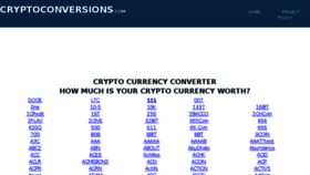 What Cryptoconversions.com website looked like in 2018 (5 years ago)