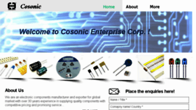 What Cosonic.com website looked like in 2018 (5 years ago)