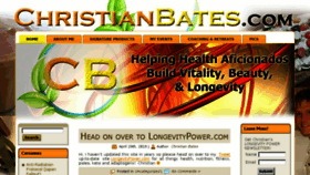 What Christianbates.com website looked like in 2018 (5 years ago)