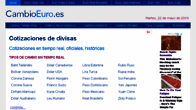 What Cambioeuro.es website looked like in 2018 (5 years ago)