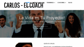 What Carloselcoach.com website looked like in 2018 (5 years ago)