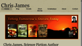 What Chrisjamesauthor.com website looked like in 2018 (5 years ago)