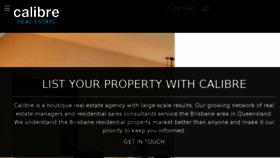 What Calibrerealestate.com.au website looked like in 2018 (5 years ago)