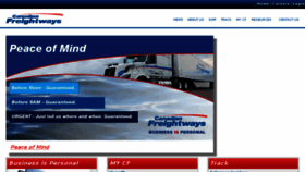 What Canadianfreightways.com website looked like in 2018 (5 years ago)