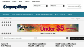 What Couponsheap.com website looked like in 2018 (5 years ago)