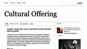 What Culturaloffering.com website looked like in 2018 (5 years ago)