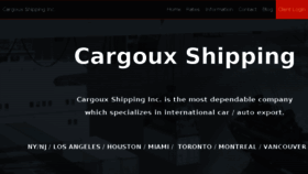 What Cargoux.com website looked like in 2018 (5 years ago)
