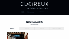 What Claireux.com website looked like in 2018 (5 years ago)
