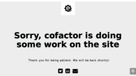 What Cofactor.de website looked like in 2018 (5 years ago)