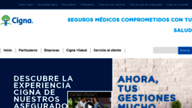 What Cigna.es website looked like in 2018 (5 years ago)