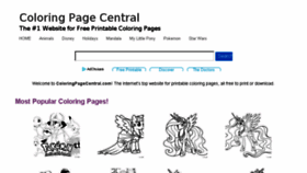 What Coloringpagecentral.com website looked like in 2018 (5 years ago)