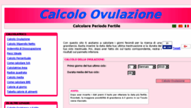 What Calcoloovulazione.com website looked like in 2018 (5 years ago)