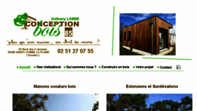 What Conceptionbois85.fr website looked like in 2018 (5 years ago)