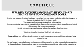 What Covetique.com website looked like in 2018 (7 years ago)