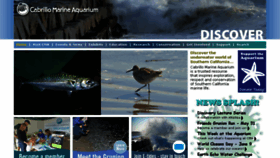What Cabrillomarineaquarium.org website looked like in 2018 (5 years ago)