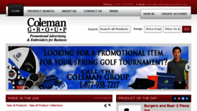 What Colemangrouponline.com website looked like in 2018 (5 years ago)