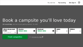 What Campsited.com website looked like in 2018 (5 years ago)