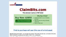 What Claimbits.com website looked like in 2018 (5 years ago)