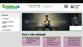 What Cvalda.cz website looked like in 2018 (5 years ago)