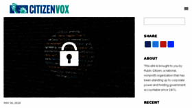 What Citizenvox.org website looked like in 2018 (5 years ago)