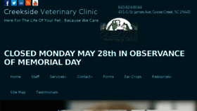What Creeksidevetclinic.com website looked like in 2018 (5 years ago)