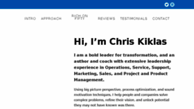What Chriskiklas.com website looked like in 2018 (5 years ago)