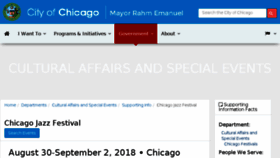 What Chicagojazzfestival.us website looked like in 2018 (5 years ago)