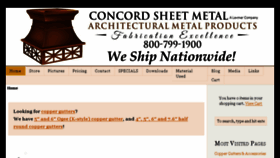 What Concordsheetmetal.com website looked like in 2018 (5 years ago)