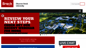 What Choosebrocku.ca website looked like in 2018 (5 years ago)