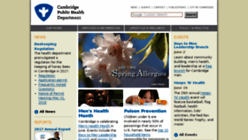 What Cambridgepublichealth.org website looked like in 2018 (5 years ago)