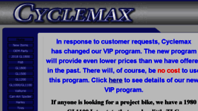 What Cyclemax.com website looked like in 2018 (5 years ago)