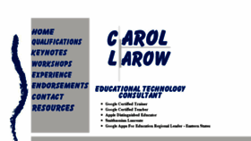 What Carollarow.com website looked like in 2018 (5 years ago)