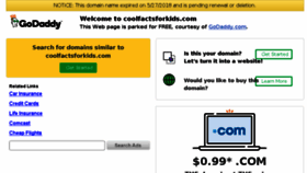 What Coolfactsforkids.com website looked like in 2018 (5 years ago)