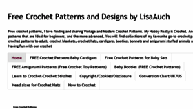 What Crochet-patterns-free.com website looked like in 2018 (5 years ago)