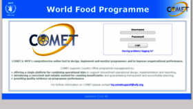 What Comet.wfp.org website looked like in 2018 (5 years ago)