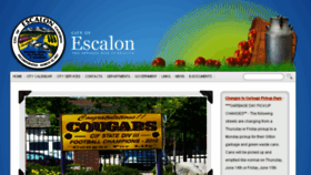 What Cityofescalon.org website looked like in 2018 (5 years ago)