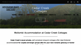 What Cedarcreekcottages.com.au website looked like in 2018 (5 years ago)