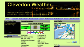 What Clevedonweather.co.uk website looked like in 2018 (5 years ago)