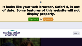 What Caringvoice.org website looked like in 2018 (7 years ago)