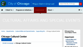 What Chicagoculturalcenter.org website looked like in 2018 (5 years ago)