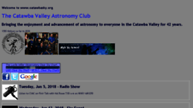 What Catawbasky.org website looked like in 2018 (5 years ago)
