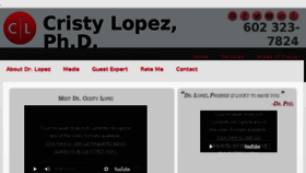 What Cristylopezphd.com website looked like in 2018 (5 years ago)