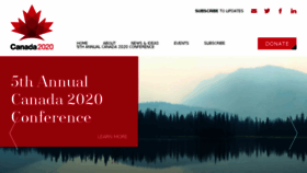 What Canada2020.ca website looked like in 2018 (5 years ago)