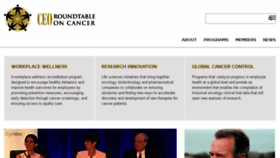What Ceoroundtableoncancer.org website looked like in 2018 (8 years ago)