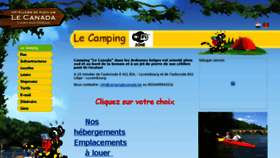 What Campinglecanada.be website looked like in 2018 (7 years ago)