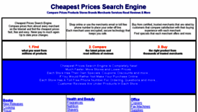 What Cheapestpricessearchengine.com website looked like in 2018 (5 years ago)